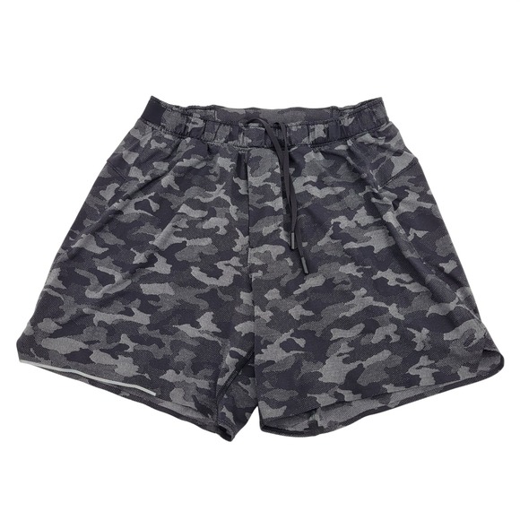 Lululemon Other - Lululemon Surge Shorts Mens Small Gray Camo Mesh Athletic Running Drawstring